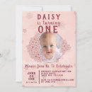 Search for unique 1st birthday invitations Pink