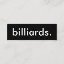 Search for billiard business cards Pool shark