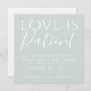 Search for love is patient wedding invitations Change the date