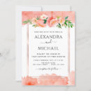 Search for peach wedding invitations Rose gold