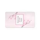 Search for cherry blossom return address labels weddings Pink