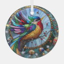 Search for stained glass birds christmas tree decorations Elegant