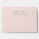 Search for pink wedding envelopes Return address