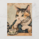 Search for tea lover postcards Cat