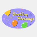 Search for image oval stickers Birthday
