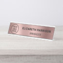 Search for rose gold name plates Corporate