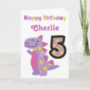 Search for boys 5th birthday cards Dinosaur