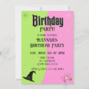 Search for witch birthday invitations Wicked