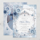 Search for blue butterfly invitations Glitter