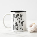 Search for fencing sport mugs Fencer