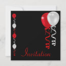 Search for red silver anniversary invitations Black