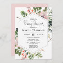 Search for geometric baby girl shower invitations Modern