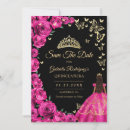 Search for bling quince invitations Princess tiara crown