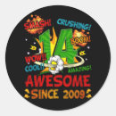 Search for 14th birthday party stickers Old