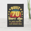 Search for 70 cards 70 years old