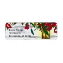 Search for red floral return address labels Fall