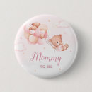 Search for bear with pink badges Teddy bear baby shower