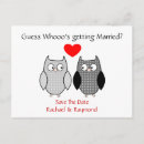 Search for owls save the dates Cute