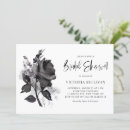 Search for modern chic bridal shower invitations Black and white