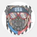 Search for patriotic dog stickers Usa
