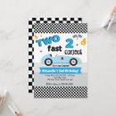 Search for two fast two curious birthday invitations Boy 2nd birthday