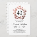 Search for gold 40th birthday invitations Chic