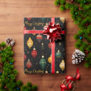 Search for red and black christmas tree wrapping paper Pattern
