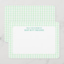 Search for baby boy note cards Gingham