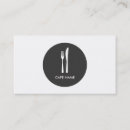 Search for food preparation business cards Chef