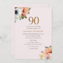 Search for vintage 90th birthday invitations Floral