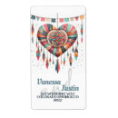 Search for boho feather return address labels Pink