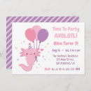Search for axolotl invitations Pastel