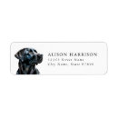 Search for labrador retriever return address labels Watercolor