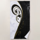 Search for black and gold beach towels White