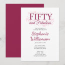 Search for burgundy 50th birthday invitations Pink