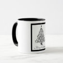 Search for modern black white christmas tree mugs Stars