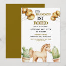 Search for horse 1st birthday invitations Little cowboy