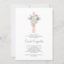 Search for boho floral christening invitations White