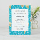 Search for turquoise and gold invitations Blue