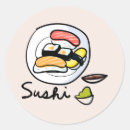 Search for cartoon sushi stickers Kawaii