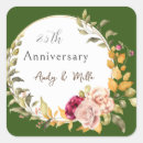 Search for twenty fifth anniversary wedding stickers Green