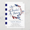 Search for navy and white bridal shower invitations Wreath