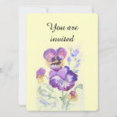 Search for pansy invitations Botanical