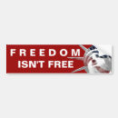 Search for freedom is not free bumper stickers Army