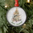 Search for watercolor christmas tree decorations Merry