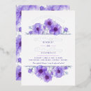 Search for silver floral border invitations Purple
