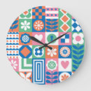 Search for abstract floral design clocks Flower