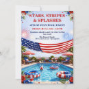 Search for pool 4th of july invitations Patriotic pool party