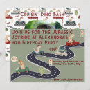 Search for dino cars invitations Dinosaur