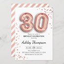 Search for balloons 30th birthday invitations Elegant